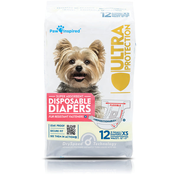 Paw Inspired® Disposable Booster Pads for Dog Diapers and Male Wraps