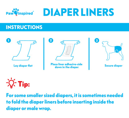 180ct Paw Inspired Dog Diaper Liners