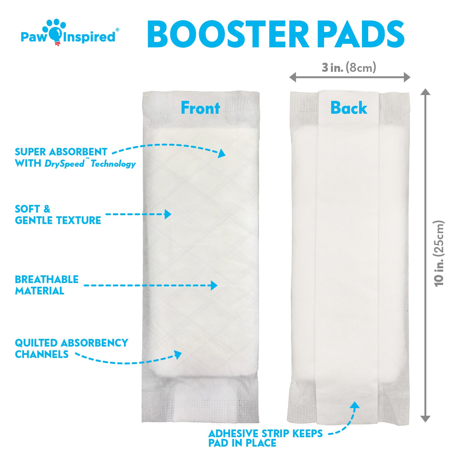 180ct Paw Inspired Dog Diaper Booster Pads