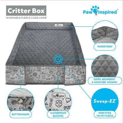 Paw Inspired Critter Box® Washable Guinea Pig Cage Liners, C&C 2X4