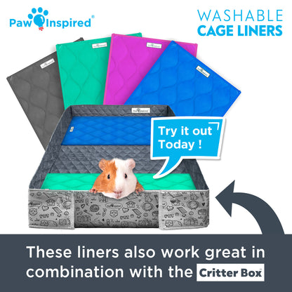 2ct Paw Inspired® Washable Guinea Pig Cage Liners, C&C 2X1